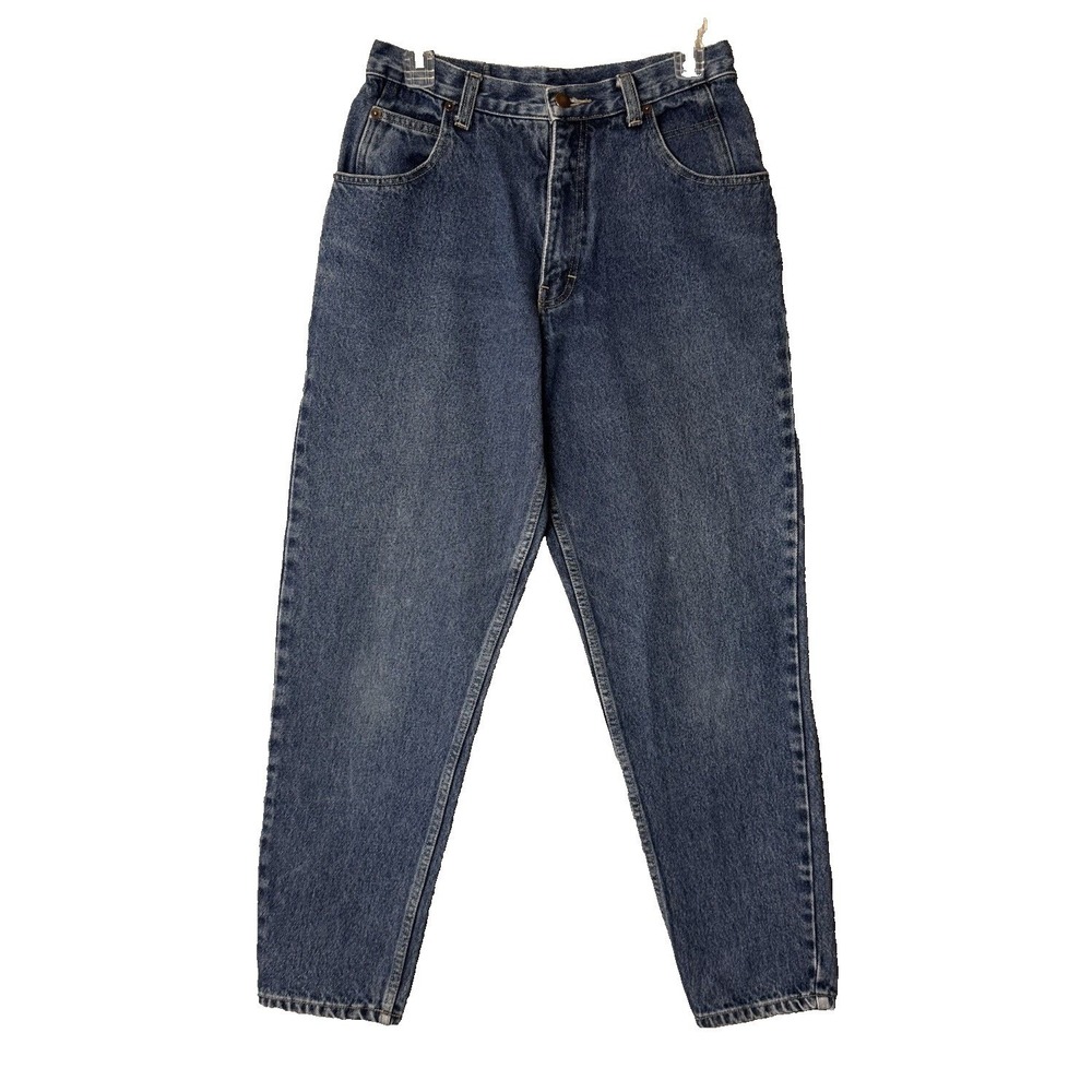 Brittania Easy Fit‎ Petite Jeans Women 8P Blue VTG High Rise Tapered Cotton 90s